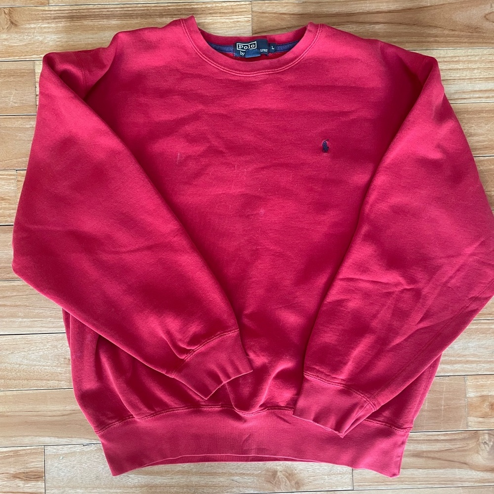 Ralph Lauren Men's Vibrant Red Crewneck Sweater